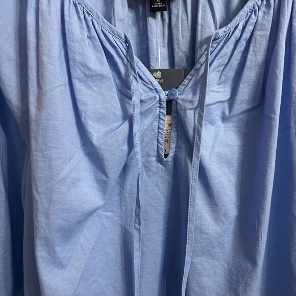 NWT!!! UNIVERSAL THREAD WOMEN'S BLUE BALLOON SLEEVE BLOUSE, Extra Large - Picture 5 of 6